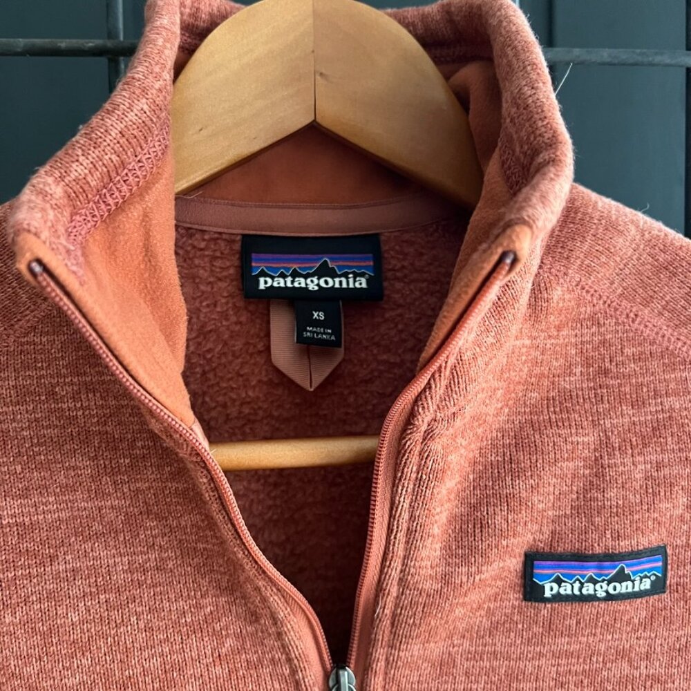 Size XS - Patagonia Better Sweater Quarter-Zip Fleece Pullover - Burnt Orange - Picture 4 of 5